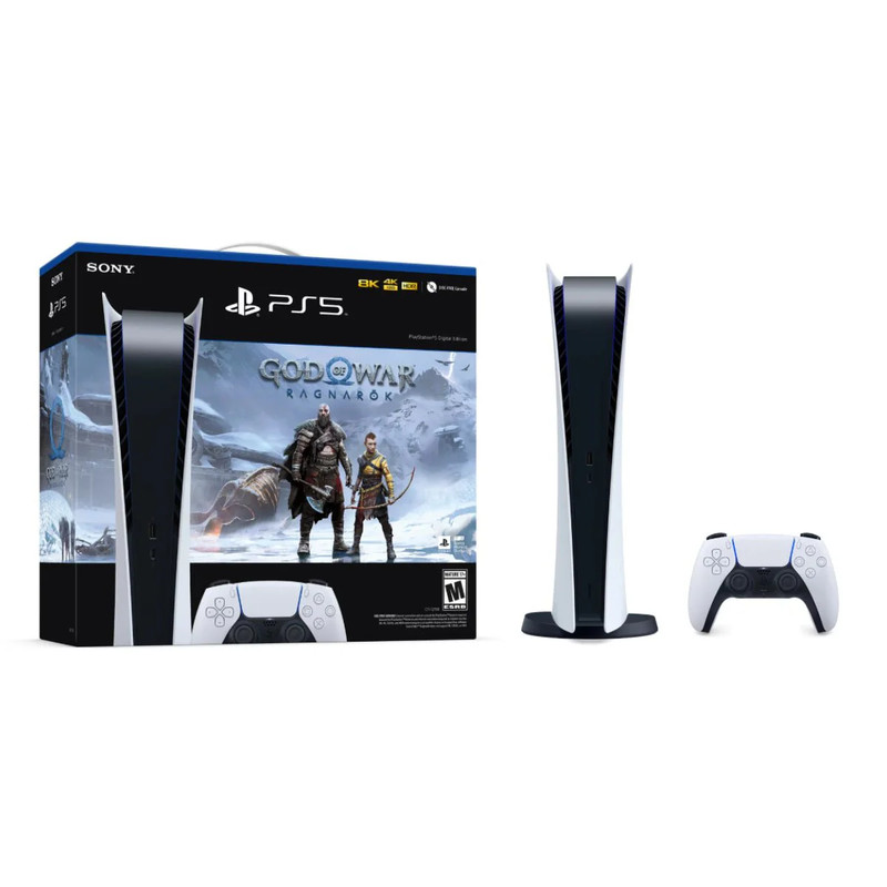 PlayStation 5 Console God of War Ragnarok - Digital Edition - جهاز ألعاب
